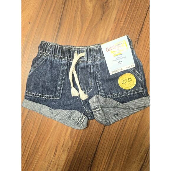 Cat & Jack Infant Girls Shorts 12 Months Easy On & Off Drawstring - Picture 1 of 5